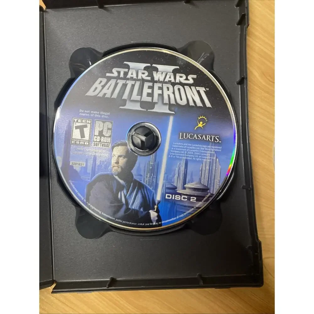 PC Computer STAR WARS Battlefront II 2 Box Game Battle Front 4 Disc With Manual